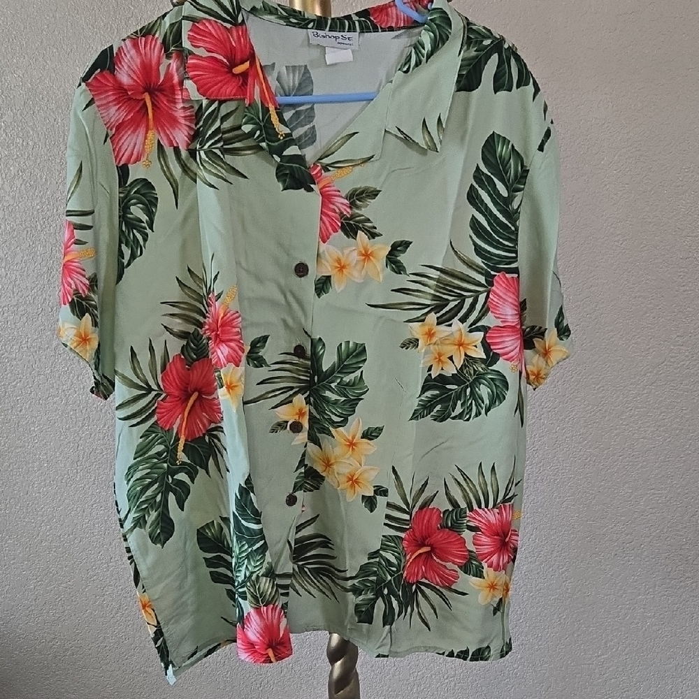 Tropical Floral Button Down Shirt